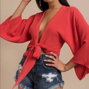 Planet Blue Deep Cut Top